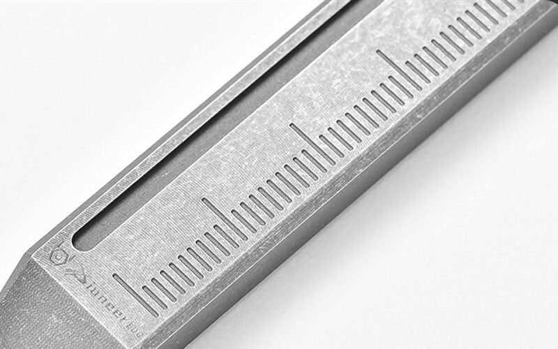 Titanium Alloy Pry Bar Outdoor Crowbar Ruler Backpack Ornament EDC Multi Tools 07FC0E-D4 - KOEEK