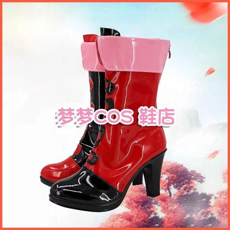Suicide Squad ISEKAI Harley Quinn High-heeled Shoes Boot Accessories Halloween 07FC0E-D4 - KOEEK