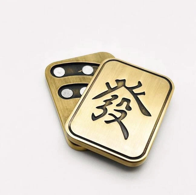 Small Zinc Alloy Mahjong Style Push Slider Metal Hand Fidget Depression EDC Toys 07FC0E-D4 - KOEEK