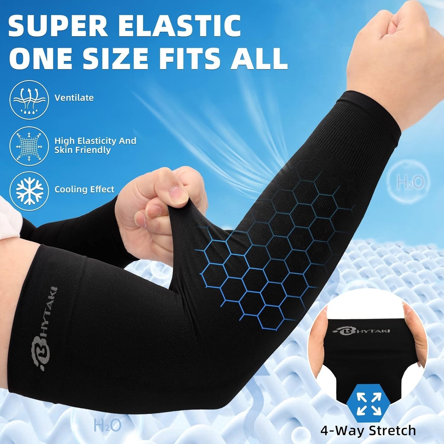 new BHYTAKI UV Sun Protection ONE SIZE FITS ALL, 2 Black+2 Dark Gray+2 Light Gray BHYTAKI - KOEEK