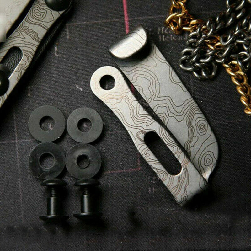EDC Protective Clip Titanium Alloy Back Clip Pocket Clip Outdoor Pocket Tools 07FC0E-D4 - KOEEK