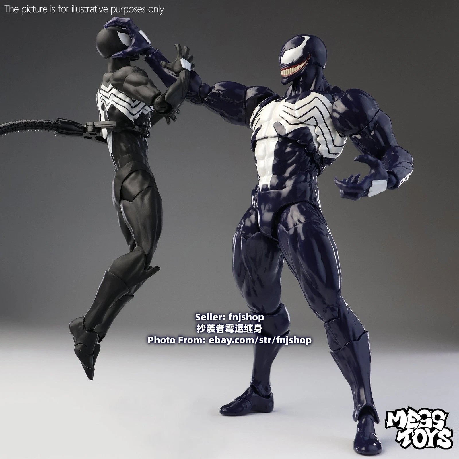 In Stock Mess Toys Venom Lethal Neighbor Spider-Man Symbiote 1/12 Action Figure MESS_TOYS - KOEEK