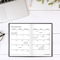 new AT-A-GLANCE 2025 Fine Diary, Weekly & Monthly 2-3/4" x 4-1/4", Black AT-A-GLANCE - KOEEK