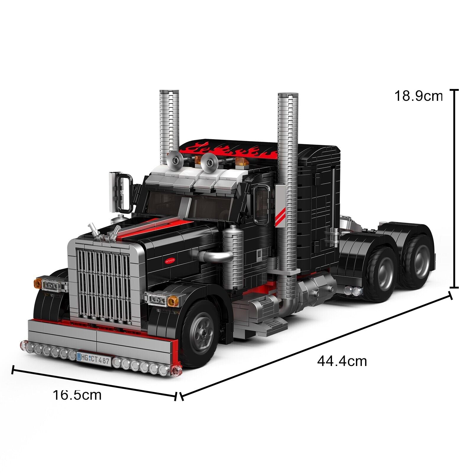 new Mould King 10037 Flatbed Semi Truck Tow Truck Muscle Car Building Block Toy MOULD KING - KOEEK