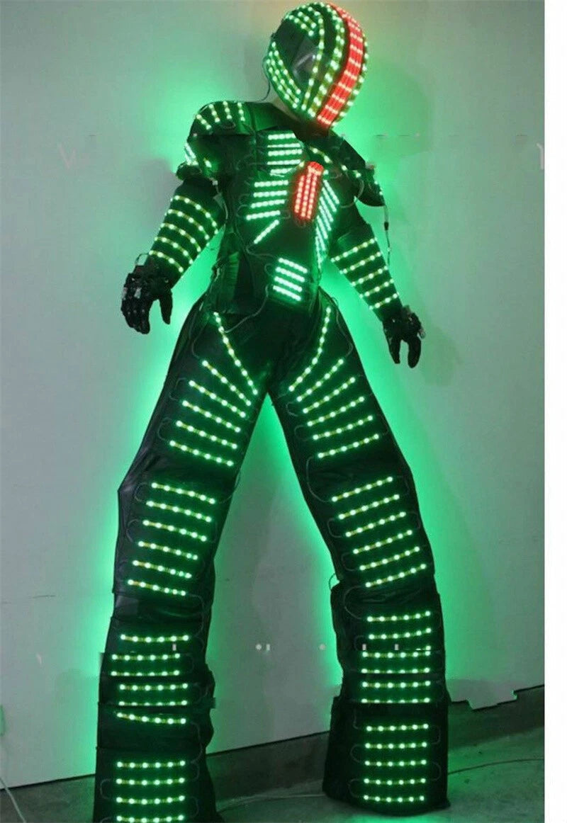 LED 7 Color Change Robot Costume Clothing Suit Illuminated Dance Remote Control 07FC0E-D4 - KOEEK