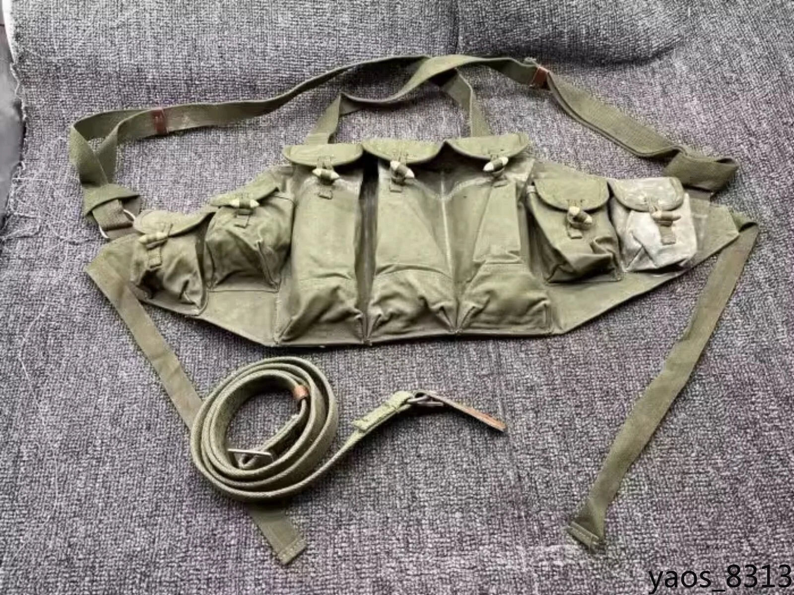Russia AK Chinese 56 Tactical Chest Rig Vest Pouch with Belt Canvas Bag 07FC0E-D4 - KOEEK