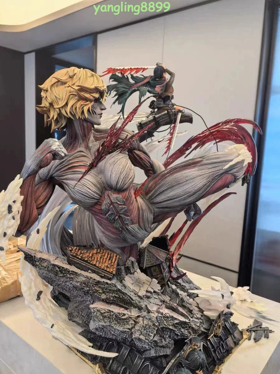 Recast Attack On Titan Mikasa Vs Annie 1/6th Ackerman Resin Model Collect 75cm H 07FC0E-D4 - KOEEK