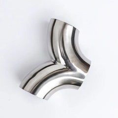 304 Stainless Steel 3 Way Y-Shape Pipe Tee Piece 90° Exhaust Tube Polished Tool 07FC0E-D4 - KOEEK