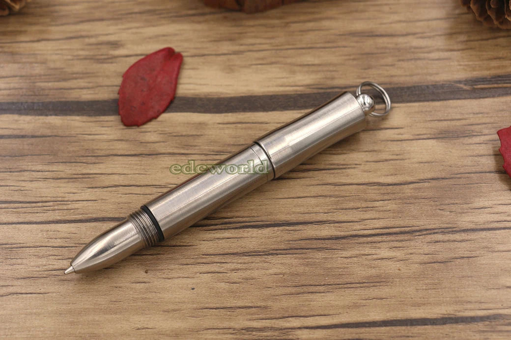 Tiremet Titanium Ti Mini Key Chain Practical Ball Pen Office Signature Pen EDC TIREMET - KOEEK