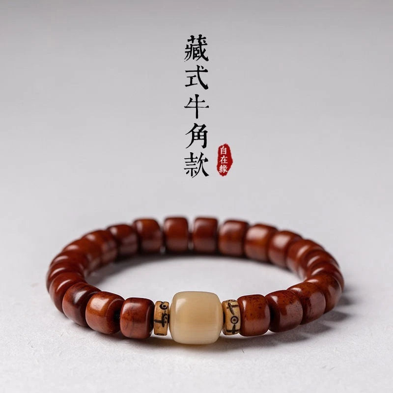 Tibetan Beads Bracelet Men Buddhist Tibetan Prayer Beads Handmade Jewelry 07FC0E-D4 - KOEEK