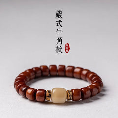Tibetan Beads Bracelet Men Buddhist Tibetan Prayer Beads Handmade Jewelry 07FC0E-D4 - KOEEK
