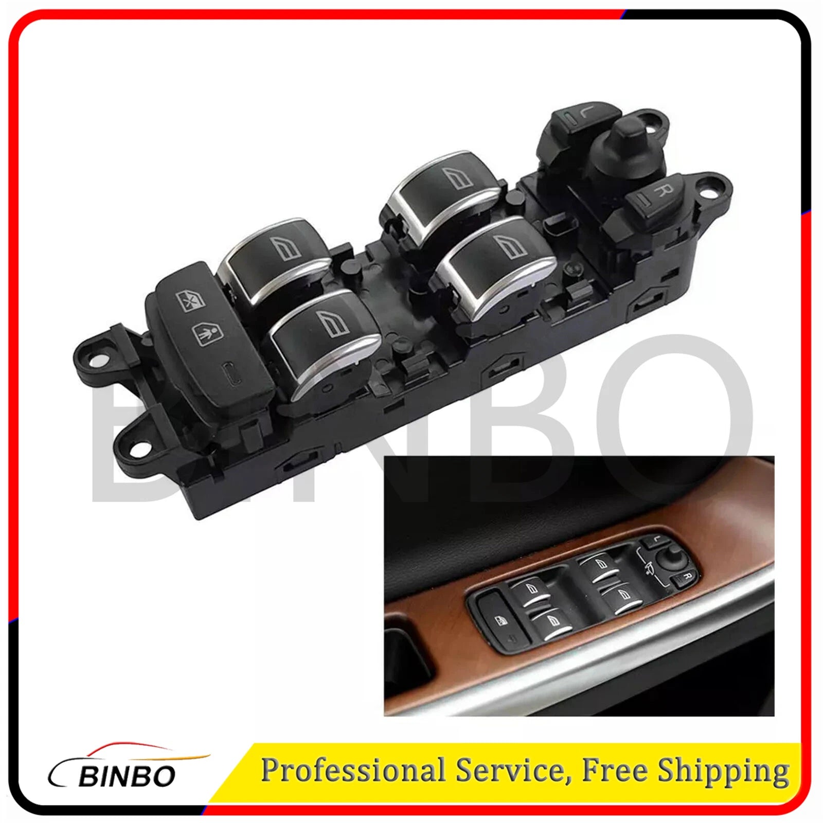 Front Left Driver Side Master Window Switch Fit for Volvo S60 XC60 31415675 07FC0E-D4 - KOEEK