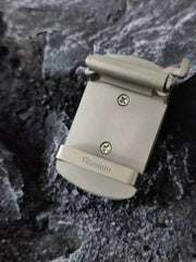 Pure Titanium Men's Belt Pin Buckle Five Blessings Pattern Anti Allergic EDC 07FC0E-D4 - KOEEK