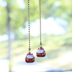 Creative  Cat Bell Car Hanging Ornament Rearview Mirror Pendant Women 07FC0E-D4 - KOEEK