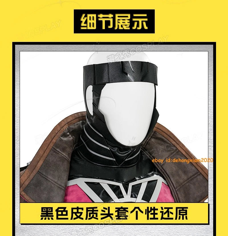 Marvel Rivals Gambit Cosplay Costume Outfit Cos Full Set Halloween Party Dress 07FC0E-D4 - KOEEK