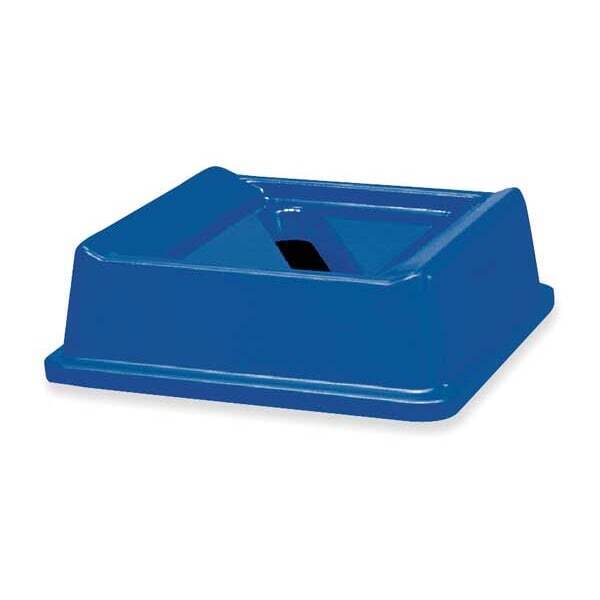 ny Rubbermaid Commercial Fg395873blue 35 Gal Square Recycling Bin, Open Top,