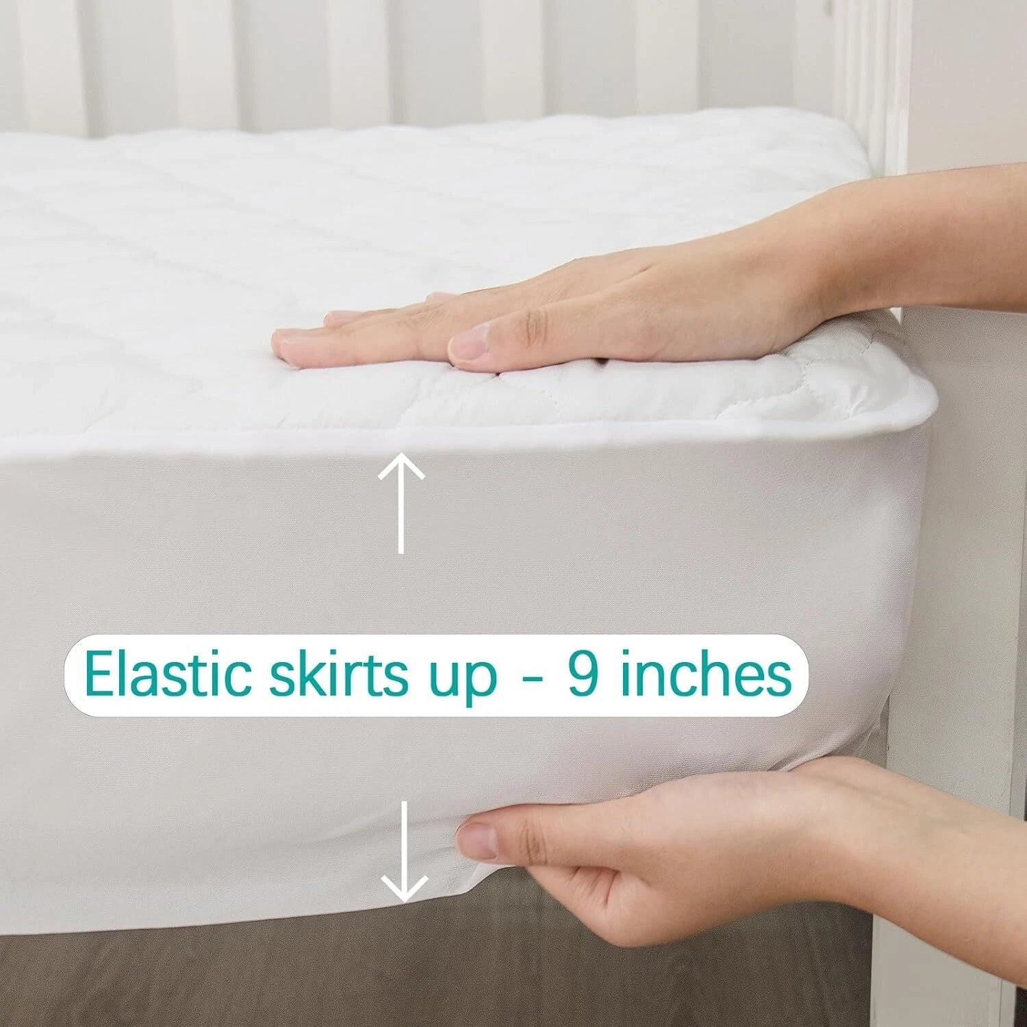 Crib Mattress Protector Sheets Fitted Waterproof Crib Mattress Pad Cover 07FC0E-D4 - KOEEK