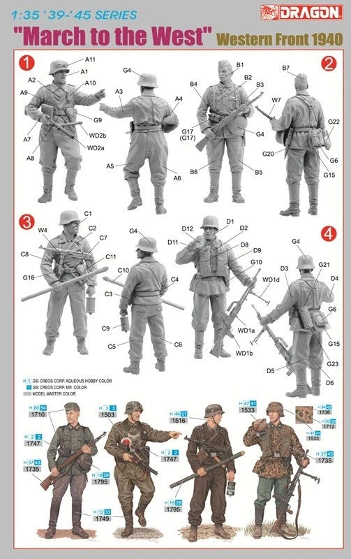 DRAGON 6703 1/35 "March to the West" Western Front 1940 07FC0E-D4 - KOEEK