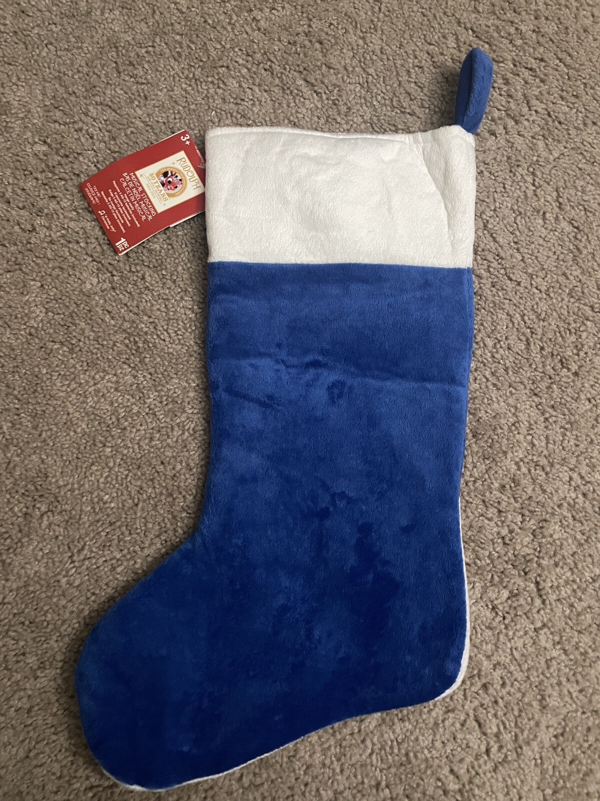 Abominable Snowman Rudolph Red-Nosed Reindeer 21" Gemmy Christmas Stocking READ GEMMY - KOEEK