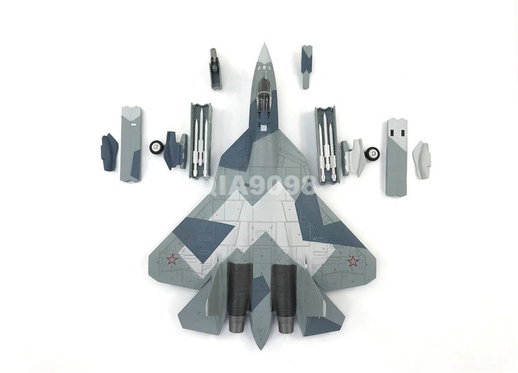 1/72 Scale Russian Sukhoi Su-57 Stealth Fighter Aircraft Diecast Metal Model 07FC0E-D4 - KOEEK