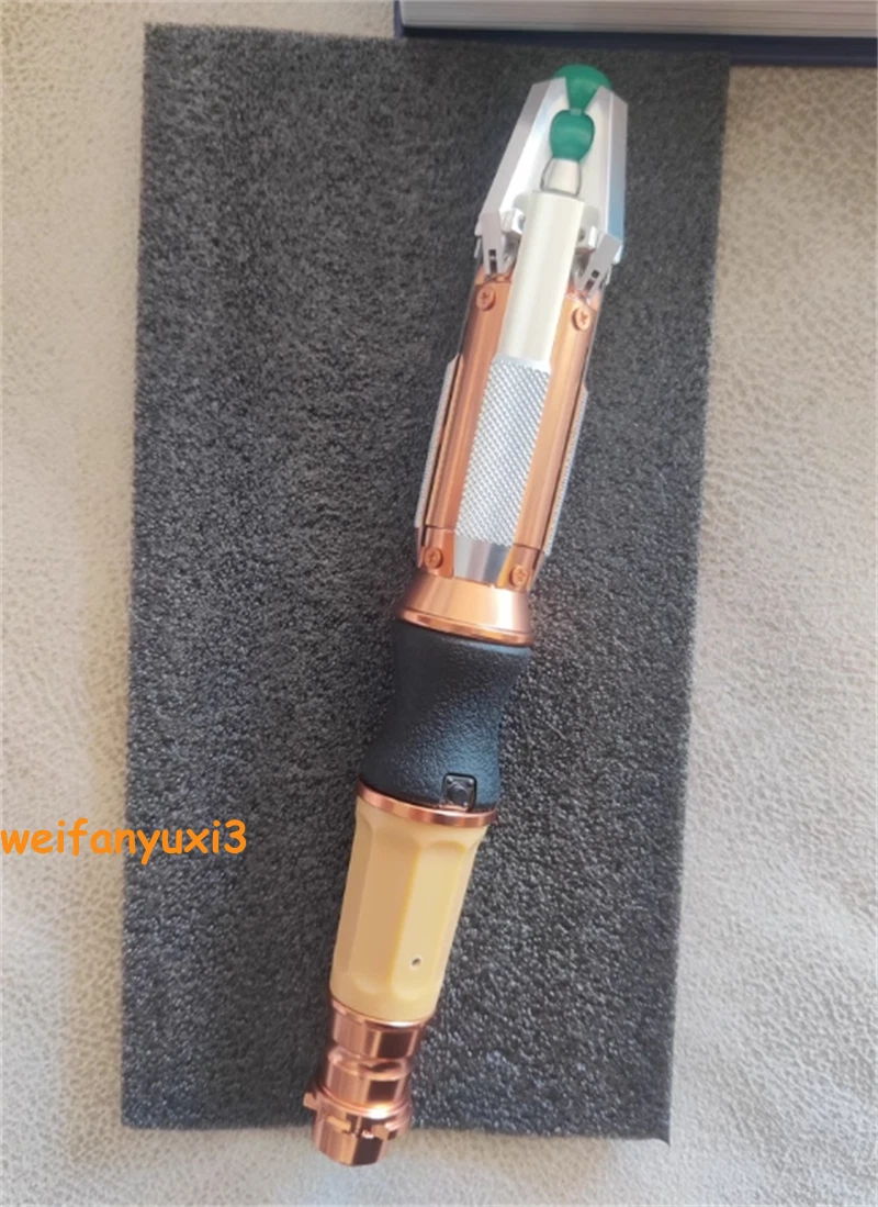 US SHIP Doctor Who 11th Metal Sonic Screwdriver LED Colorful Light Cosplay Props 07FC0E-D4 - KOEEK