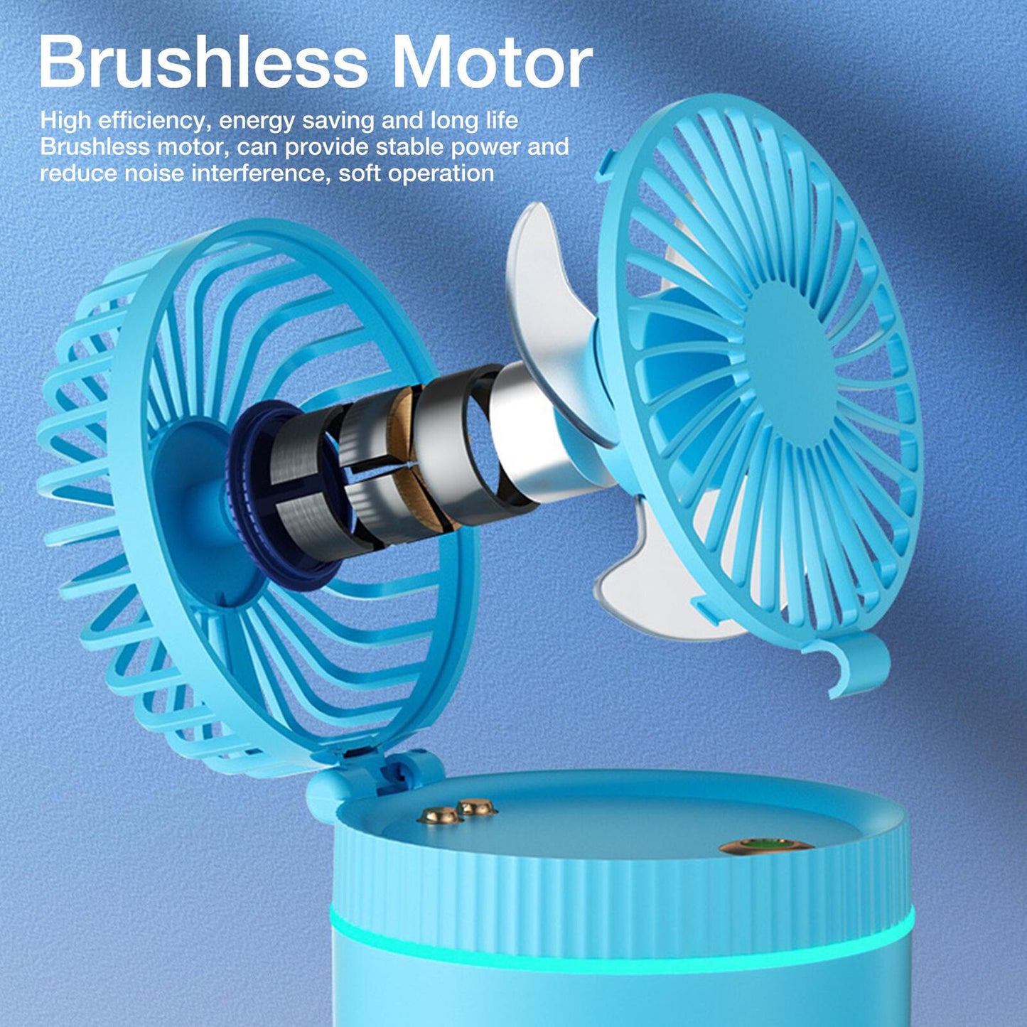 new Small Water Spray Mist Fan USB Powered  Portable Fan Cooling Air Humidifier koeek - KOEEK