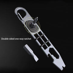 Titanium Alloy Multi-function Crowbar Pocket Pry Bar EDC Tool Opener Screwdriver 07FC0E-D4 - KOEEK