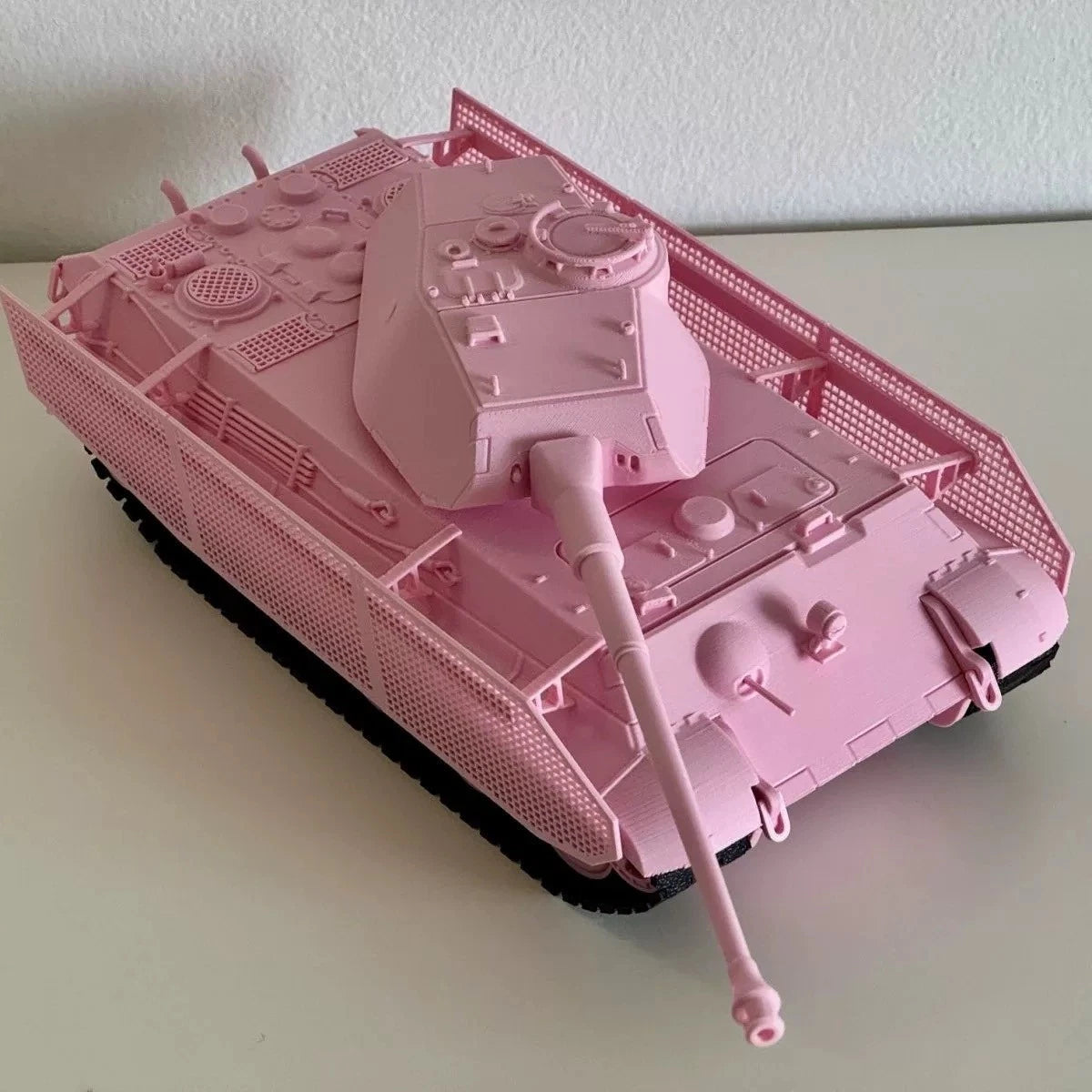 1/35 Tiger II Porsche Turret 3D Printed Pink Model KitStatic Display Collectible 07FC0E-D4 - KOEEK