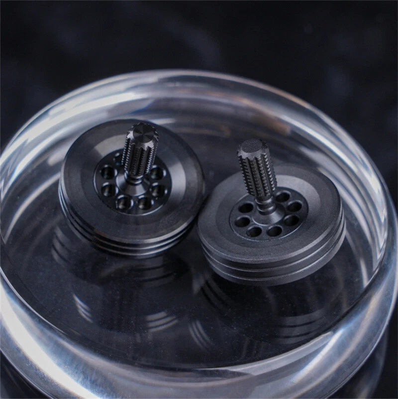 Hand Twist Stainless Steel Spinning Top Spinner EDC Toy Stress Relief Fidget Toy 07FC0E-D4 - KOEEK