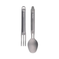 EDC 1 Set Creative Titanium Tableware  Portable Spoon + Fork  Home Kitchen Tool 07FC0E-D4 - KOEEK