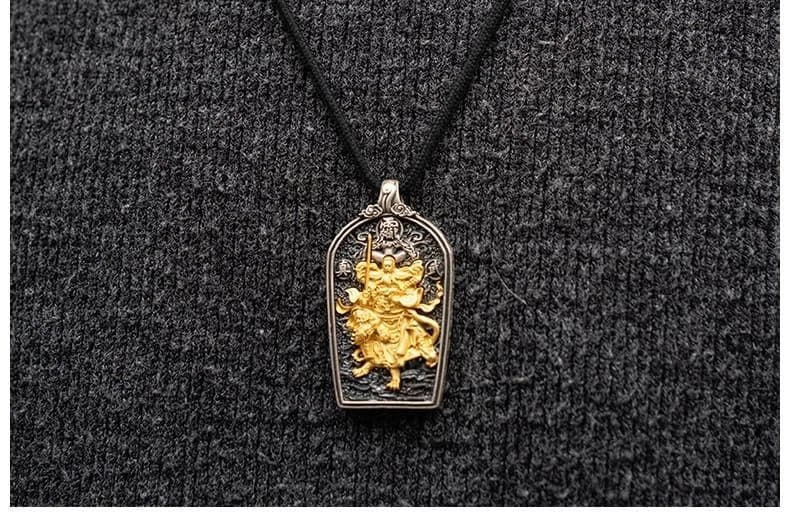Taoist Zhenwu Pendant Necklace Amulet Lock Necklace Men's Single Charm 07FC0E-D4 - KOEEK