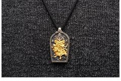 Taoist Zhenwu Pendant Necklace Amulet Lock Necklace Men's Single Charm 07FC0E-D4 - KOEEK