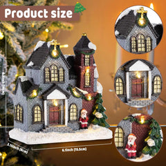 innodept12 Christmas Church Village Lit House - LED Lighted Warm White INNODEPT12 - KOEEK