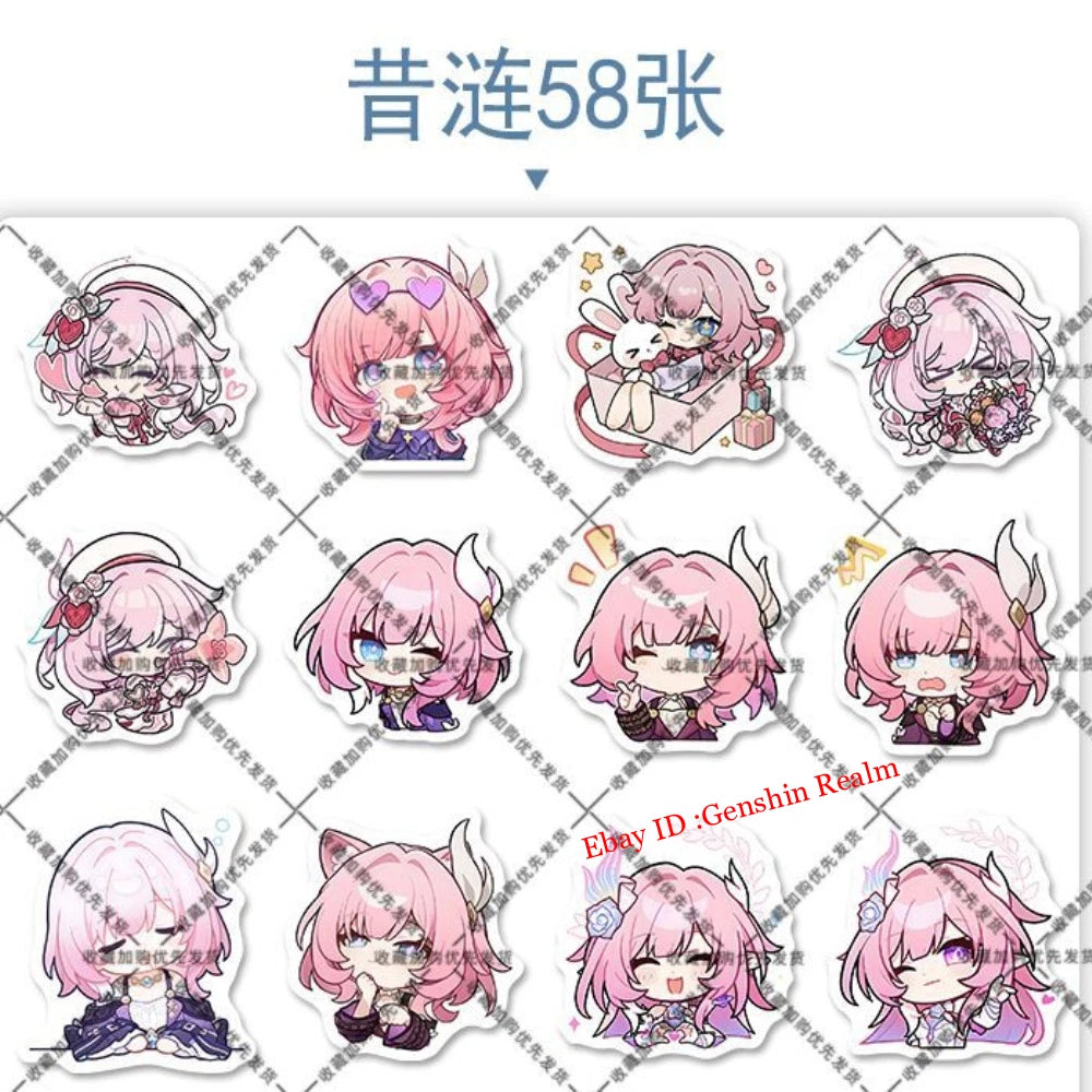 116 Pcs Anime Honkai: Star Rail Cyrene Waterproof Stickers Decoratio Gift 07FC0E-D4 - KOEEK