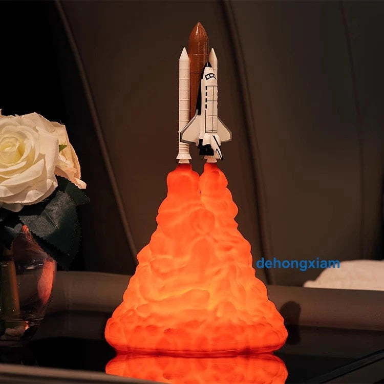 Printing Rocket Lamp Discovery Space Shuttle Light-up 3D Model Night Lights Gift 07FC0E-D4 - KOEEK