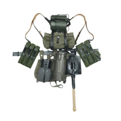 Replica MP40 Canvas Tactical Equipment 98K Straps Bottle Gas Mask Can 11pcs Set 07FC0E-D4 - KOEEK
