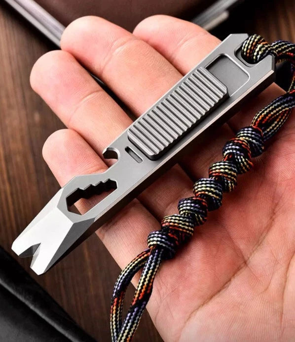 Titanium Multi Tools Pry Bar Crowbar Fidget Clicker Card Toy Stress Relief EDC 07FC0E-D4 - KOEEK