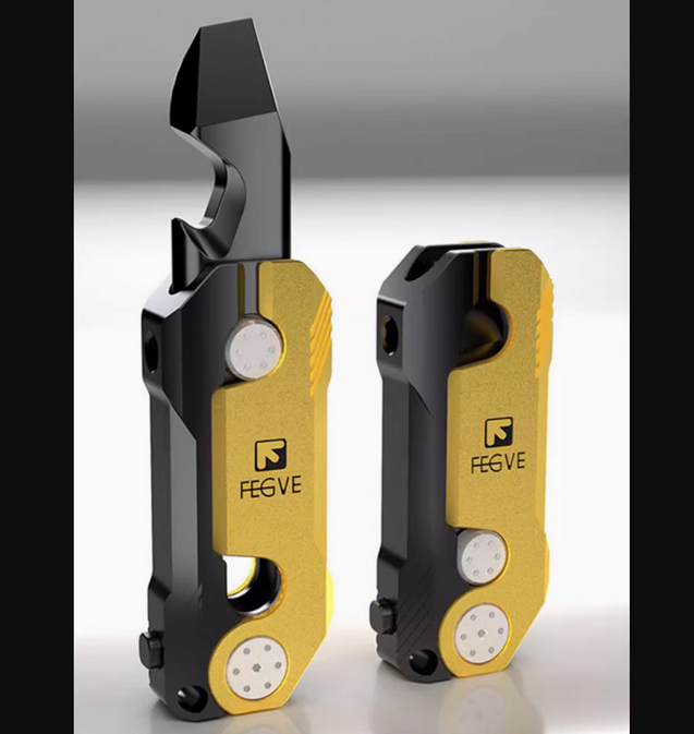 Aluminum Alloy Decompression Toy Pry Bar Multifunctional Bottle Opener EDC Gifts 07FC0E-D4 - KOEEK