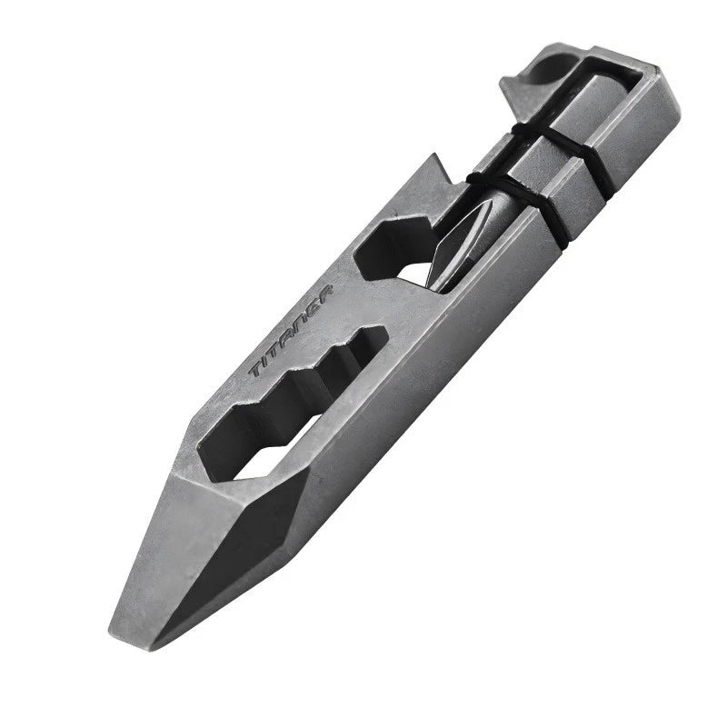 EDC Titanium Pry Bar Crowbar Bottle Opener Screwdriver Wrench Pocket Multi Tools 07FC0E-D4 - KOEEK