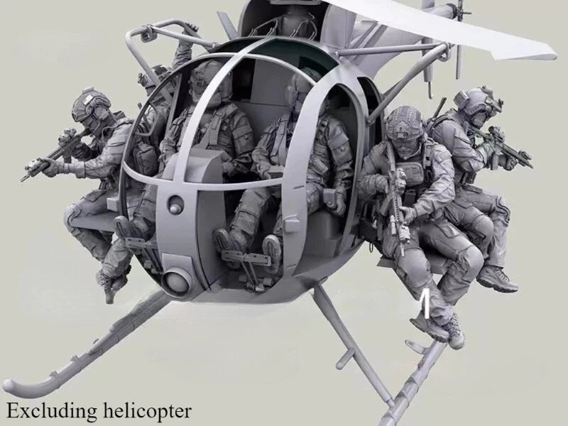 1/35 Resin Model Kit US Army Helicopter Crew 6 Figures Unassambled Unpainted 07FC0E-D4 - KOEEK