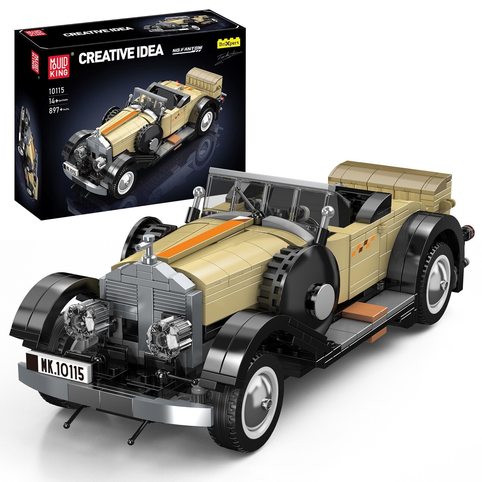 new Mould King 10115 Classic Retro Vintage Car Building Block Toy Display Decoration MOULD KING - KOEEK