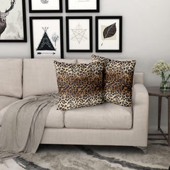new Brown Leopard Pillow Cover 18x18 Inches 18" x (Pack of 2), 07FC0E-D4 - KOEEK