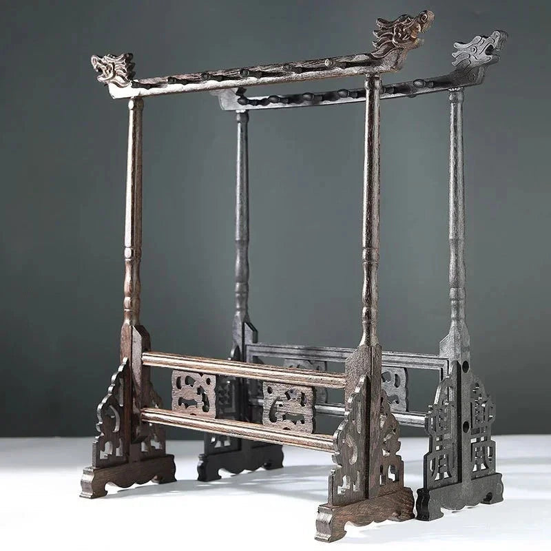 36.5cm Chinese Calligraphy Brush Holder Hanging Traditional Brush Shelf Rest 07FC0E-D4 - KOEEK