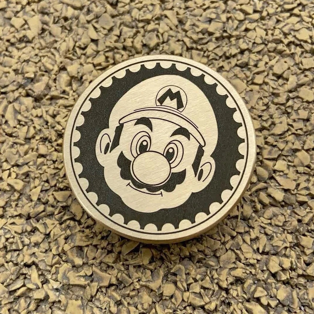 Fidget Slider Mini Steel Cartoon Theme EDC Brass Coin Shape Push Slider Toy Gift 07FC0E-D4 - KOEEK