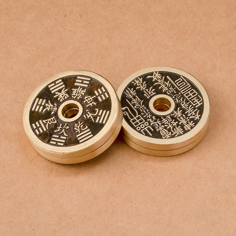 Brass Bagua Haptic Coins EDC Adult Metal Fidget Toys Stress Relief 07FC0E-D4 - KOEEK