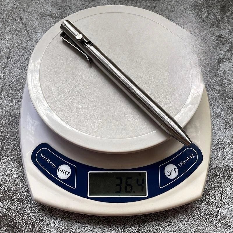 Titanium Alloy Bolt Action Pen Rollerball Pen Ballpoint Gel Pen G2 Refills EDC 07FC0E-D4 - KOEEK