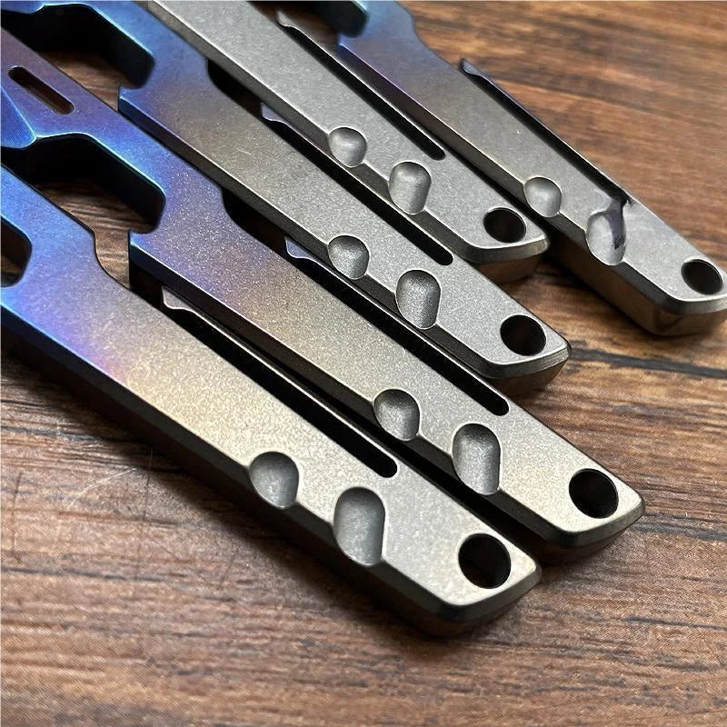 EDC Titanium Alloy Pry Bar Crowbar with Pocket Clip Bottle Opener Multi Tools 07FC0E-D4 - KOEEK