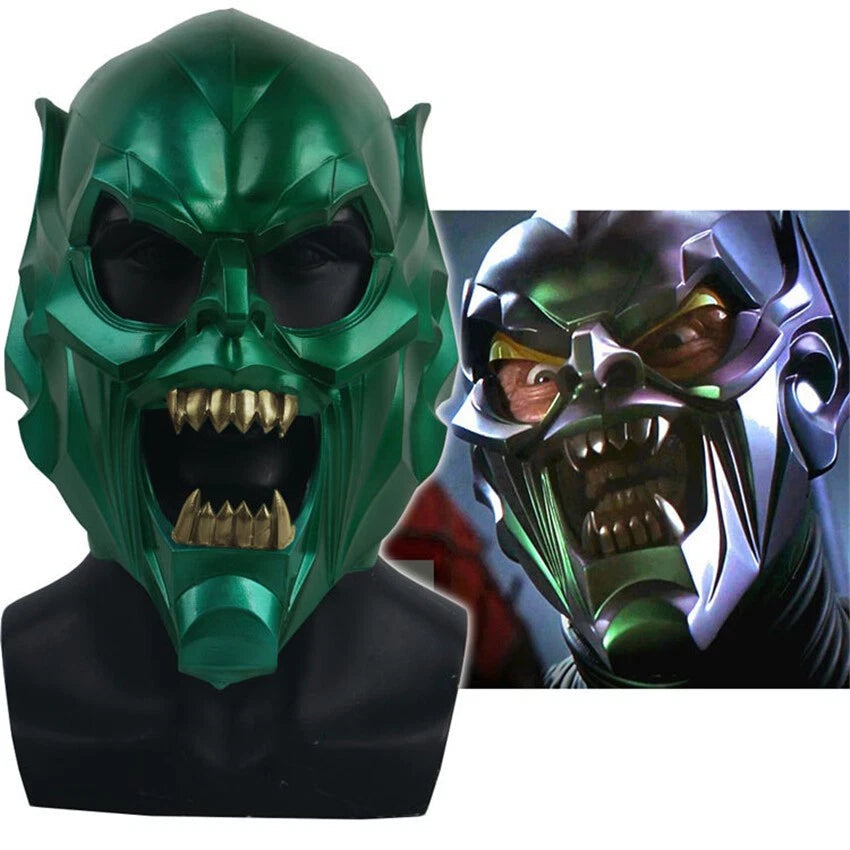 Spider-Man: No Way Home Green Goblin Norman Cosplay Mask Latex Helmet Headgear 07FC0E-D4 - KOEEK