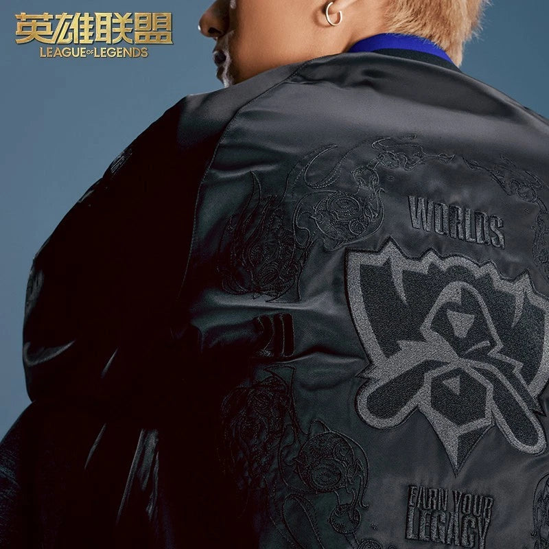 2025 League of Legends S15 Reversible Jacket Casual Men's Zipper Baseball Coat LEAGUE_OF_LEGENDS - KOEEK