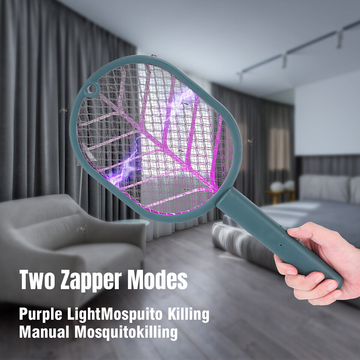 ny Raqueta Bug Zapper Para Mata moscas Mosquitos Electrica Genopladelig De Insectos